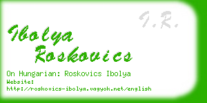 ibolya roskovics business card